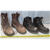 Image 1 : Pair of Kodiak steel toed work boots- size:7.5, Pair of Red Wings steel toed work boots - size 9.5