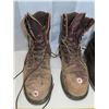 Image 4 : Pair of Kodiak steel toed work boots- size:7.5, Pair of Red Wings steel toed work boots - size 9.5
