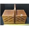Image 1 : Wooden sewing storage box