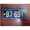 Image 1 : 1962  Sask Plate