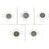 Image 2 : 5 CANADA SILVER 5 CENTS 1903, 1903, 1907, 1919, 1920