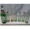 Image 1 : Lot of 6 Coca-Cola bottles & 1 7UP bottle