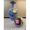 Image 1 : Large porcelain vase, small angled glass centerpiece