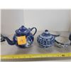 Image 3 : lot of blue & white dishes - teacups, teapot, etc