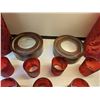 Image 6 : Matching tealight/votive holders, red velvety detail