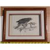 Image 3 : Framed Canadian Western Agribition Pins & 13"x10" Dimensional Paper Picture hawk with frame