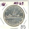Image 1 : 1961 Silver Dollar MS-63