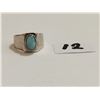 Image 1 : Hand made sterling ring with turquoise large stone