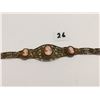 Image 2 : Fine early 1900's Cameo bracelet, silver - gold filled