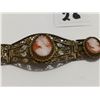 Image 5 : Fine early 1900's Cameo bracelet, silver - gold filled
