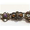 Image 6 : Fine early 1920's/30's Cameo bracelet, marked sterling - Garnet & Amethyst