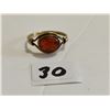 Image 2 : Antique Danish 8k gold ring with amber with insects