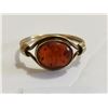 Image 3 : Antique Danish 8k gold ring with amber with insects