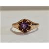 Image 4 : 15K Birks ladies gold ring Amethyst, nice