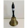 Image 1 : vintage brass school bell 4.5" x 10"