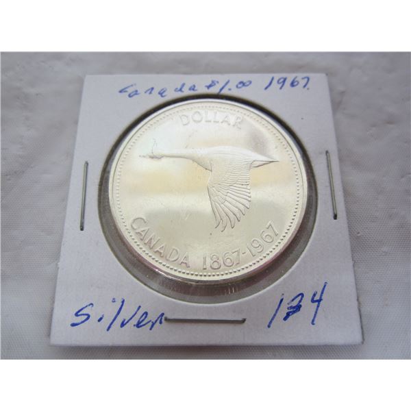 Canadian 1967 Silver Dollar