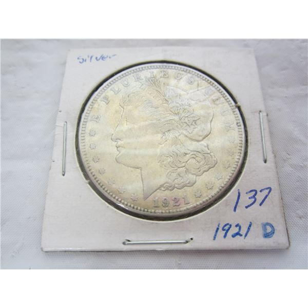 Morgan Silver Dollar 1921 D