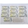 Image 1 : 10 One Dollar Bills 1973 Crisp