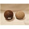 Image 1 : Antique Cannon Ball over 6 pound & perfect rock