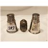 Image 1 : 3 Sterling Silver Salt & Pepper Shakers