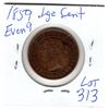 Image 2 : 1859 EVEN 9 LARGE CENT