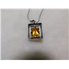 Image 3 : MD28V MEX ND13N 925 NECK LACE WITH ORANGE STONE STERLING PENDANT