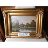 Image 1 : 1850’S F LYNNE LANDSCAPE PAINTING IN PLASTER/WOOD FRAME