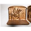 Image 2 : ANTIQUE BRONZE/COPPER BOOKENDS WITH FIRST NATIONS ON HORSE DESIGN