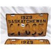 Image 2 : Matching Pair of 1929 Sask License Plates