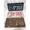 Image 1 : 1958,1960 & 1962 Sask License Plates
