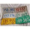 Image 1 : Six Saskatchewan License Plates