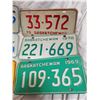 Image 3 : Six Saskatchewan License Plates