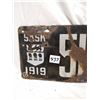 Image 2 : 1919 Sask Porcelain License Plate