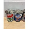 Image 2 : 4 additive tins  3 are full  Gulf, Amaco, Malmute and BP bank  4 fl oz