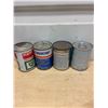 Image 4 : 4 additive tins  3 are full  Gulf, Amaco, Malmute and BP bank  4 fl oz