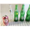 Image 2 : 6 Vintage Canada Dry bottles- 4 green 2 clear w/ 2 bonus cans