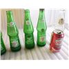 Image 3 : 6 Vintage Canada Dry bottles- 4 green 2 clear w/ 2 bonus cans