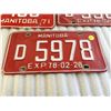 Image 4 : 5 - 1970's Manitoba license plates