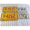 Image 1 : 2 Manitoba car plates - Motorcycle plate -71 trailer plate