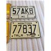 Image 2 : 2 Manitoba car plates - Motorcycle plate -71 trailer plate