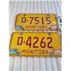Image 3 : 2 Manitoba car plates - Motorcycle plate -71 trailer plate