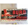 Image 1 : 4 ft 1936 Burd Station Adv. Poster - Never Used