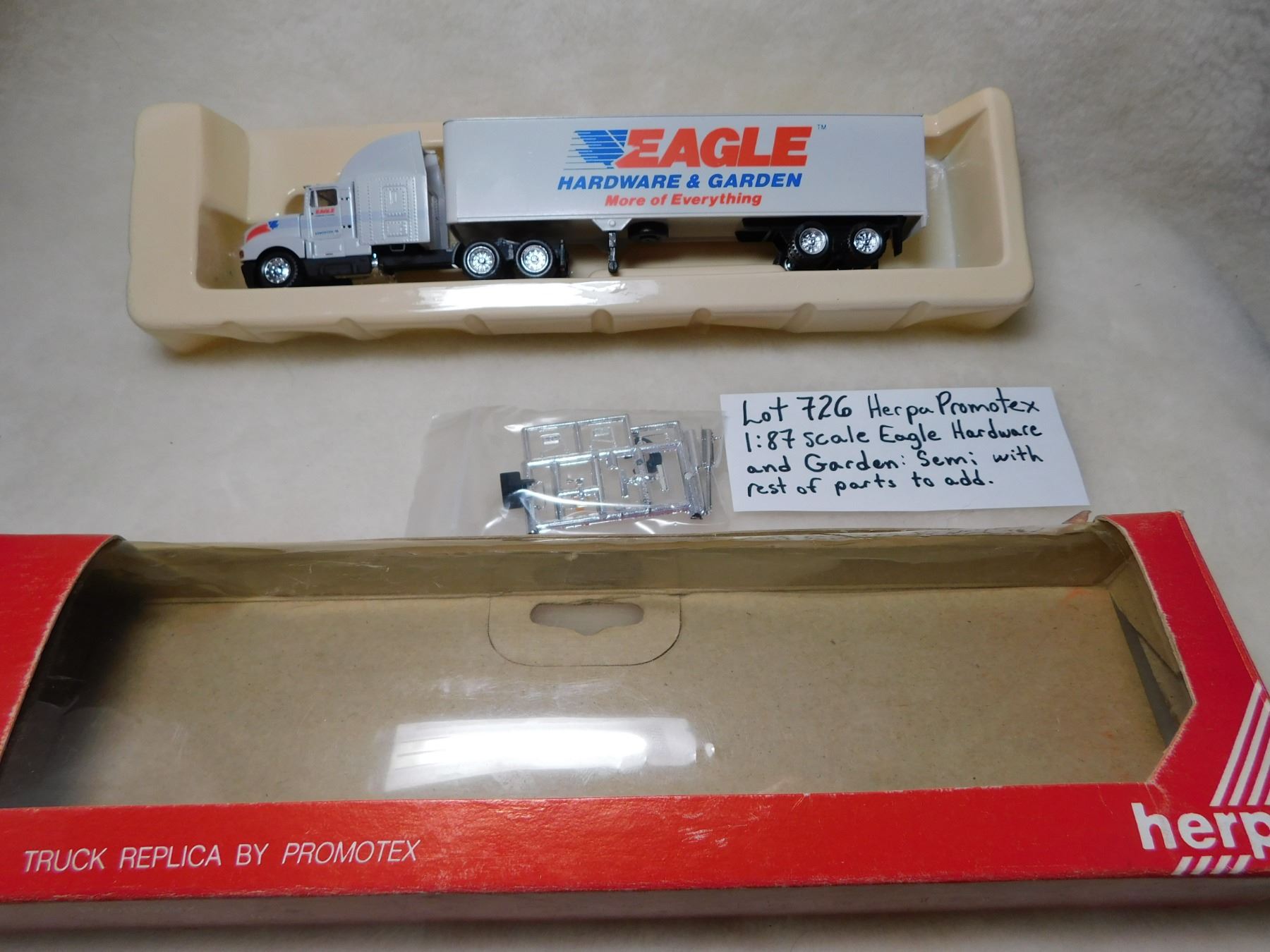 187 HERPA PROMOTEX EAGLE HARDWARE SEMI TRUCK Schmalz Auctions