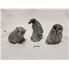 Image 1 : 3 Small soapstone figurines