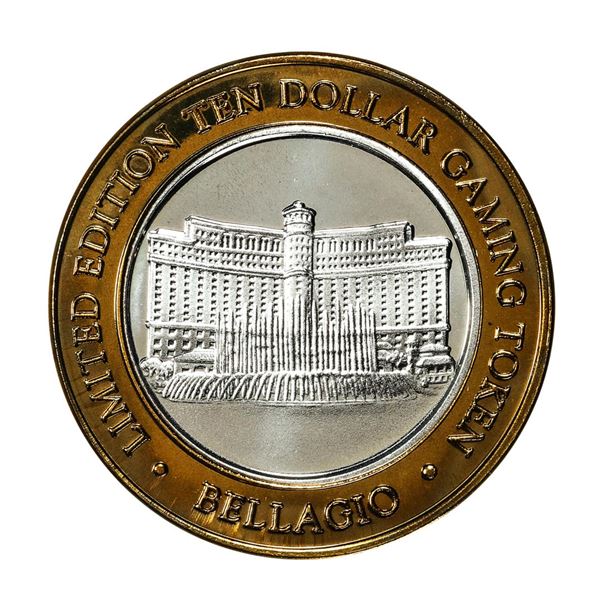 .999 Fine Silver Bellagio Las Vegas, Nevada $10 Limited Edition Gaming Token