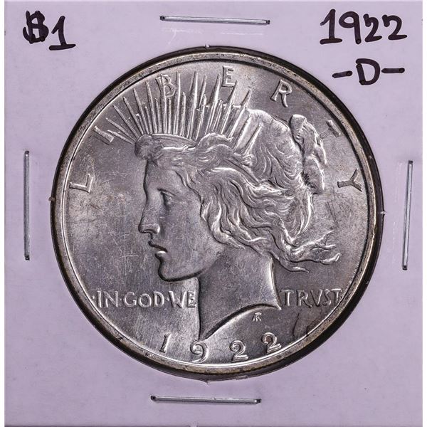 1922-D $1 Peace Silver Dollar Coin