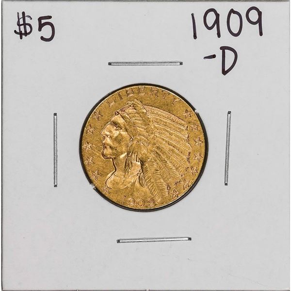 1909-D $5 Indian Head Half Eagle Gold Coin
