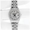 Image 4 : Rolex Ladies Stainless Steel Silver Diamond Datejust Wristwatch