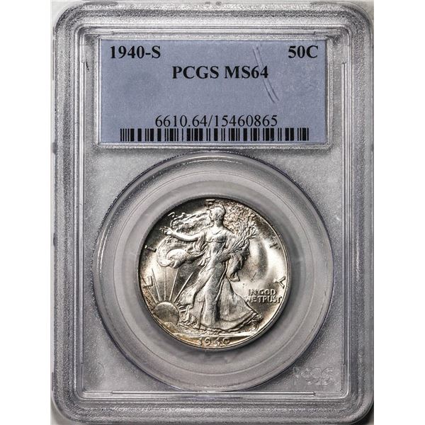 1940-S Walking Liberty Half Dollar Coin PCGS MS64