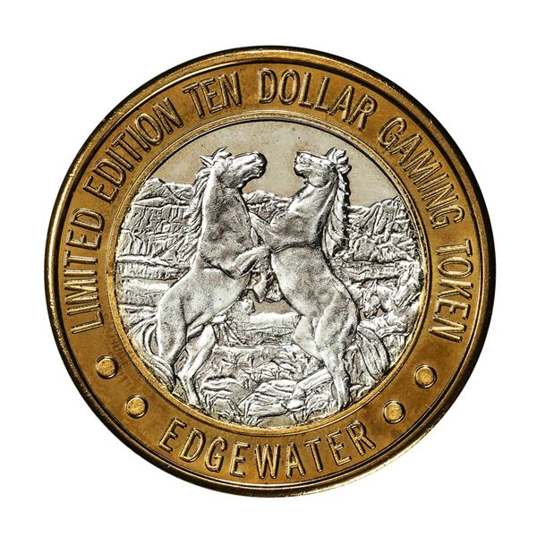 .999 Silver Edgewater Hotel & Casino Laughlin, NV $10 Limited Edition Gaming Token